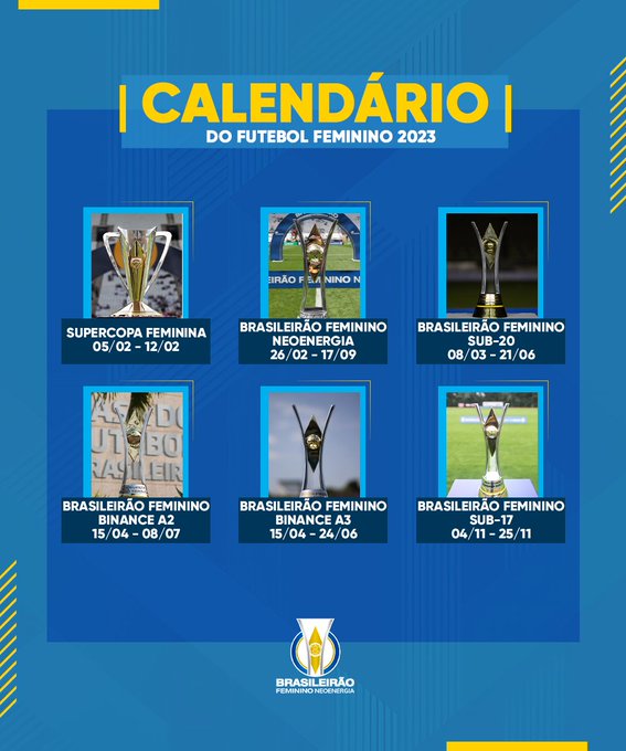 Confira o calendário da temporada 2023 do futebol feminino