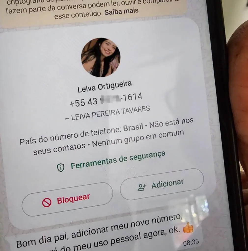 Golpistas usam foto de filha para aplicar golpe em Borrazópolis