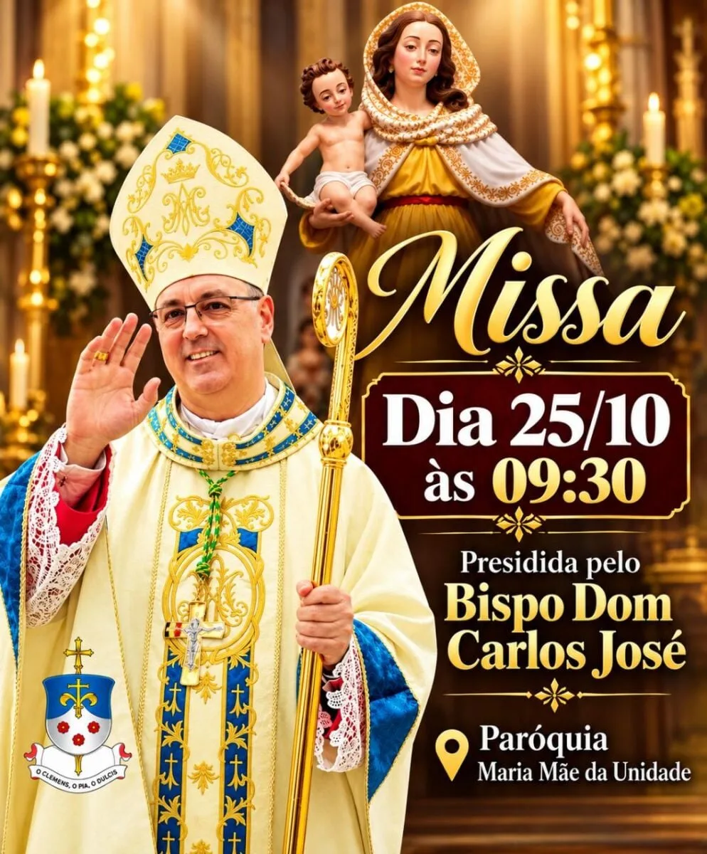 Bispo Dom Carlos José preside missa em Faxinal neste domingo