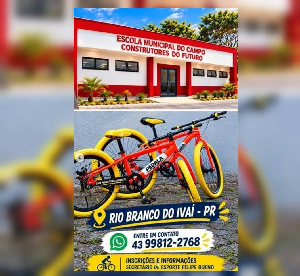 Rio Branco do Ivaí anuncia ampliação escolar e ciclismo infantil