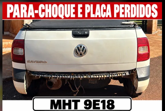 Procura-se para-choque de Saveiro perdido entre Arapuã e Ivaiporã
