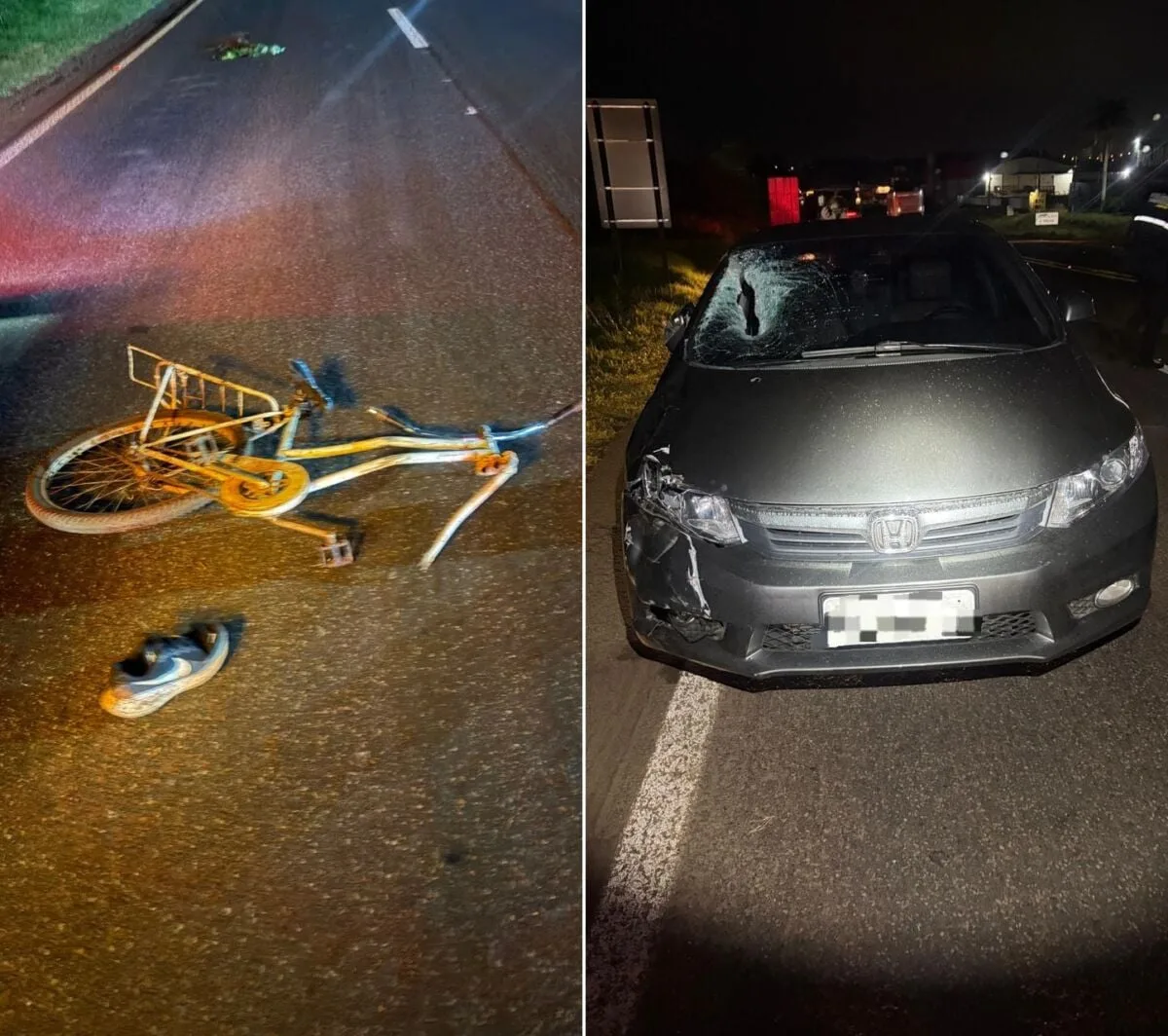 Ciclista de 50 anos morre atropelado na PR-444 em Arapongas