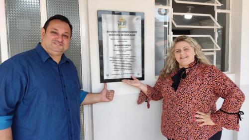 Prefeito Reinaldo Grola inaugura três obras em Lunardelli