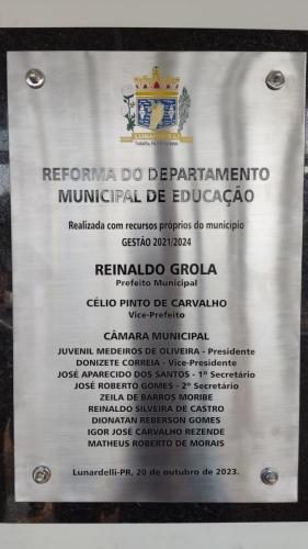 Prefeito Reinaldo Grola inaugura três obras em Lunardelli